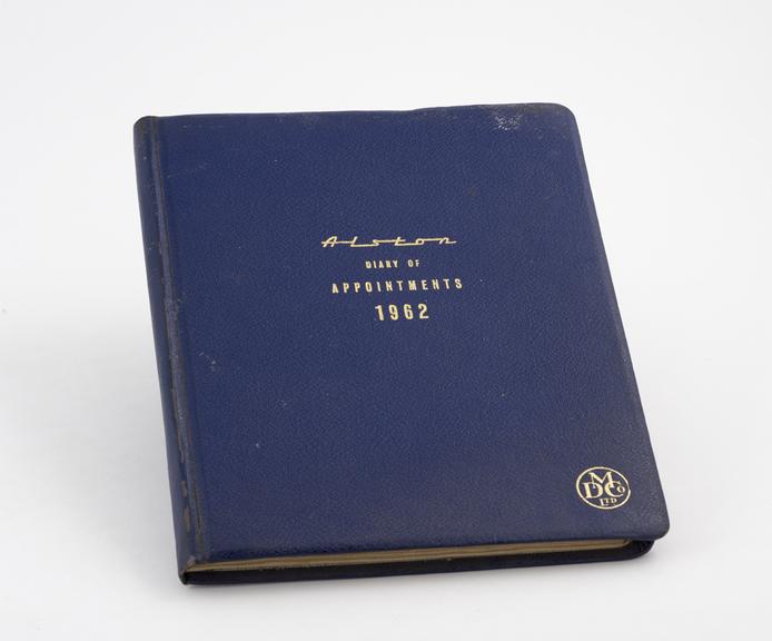 Alston dental appointments book, used, for 1962