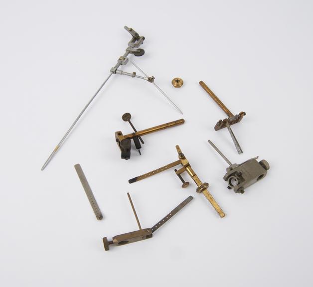 Collection of 7 physiological-mechanical recording levers, c