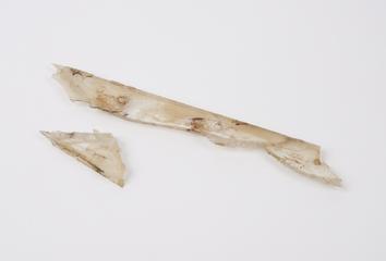 Fragment of perspex pane, from 'Cardiff’ peritoneal dialysis machine, England, 1965-1970
