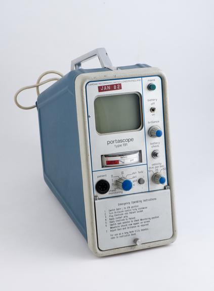 Patient cardiac monitor, Portoscope' type 191