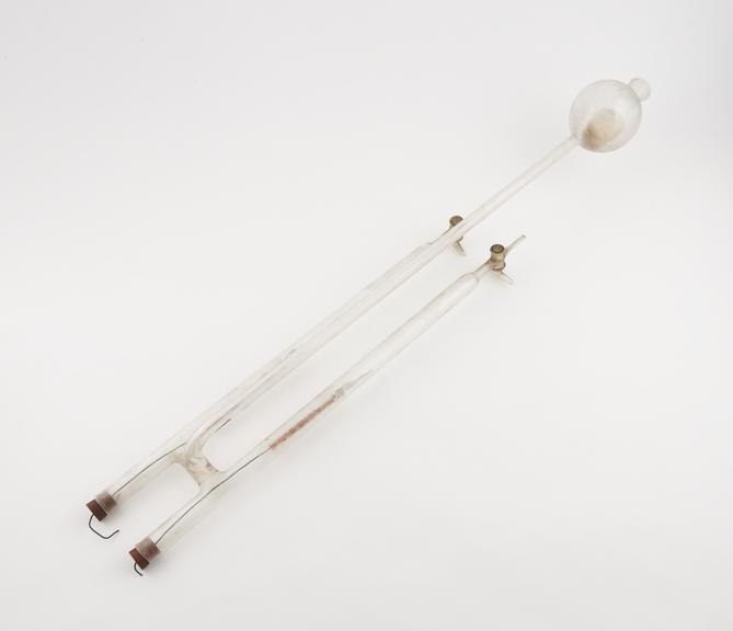 Chemical apparatus consisting of 3 clear glass tubes