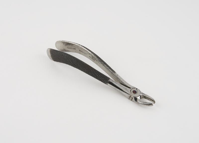 Dental forceps for upper incisors, steel, by Matthews, London