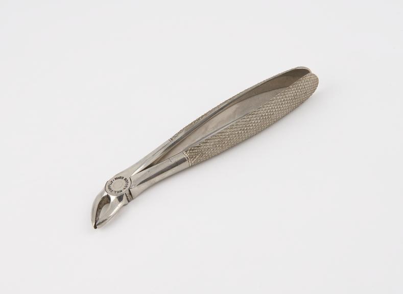 Dental forceps, for lower incisors, nickel-plated steel