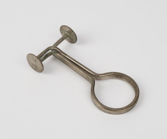 Test tube holder, steel, plated, 1880-1920