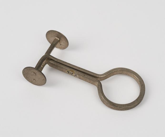 Test tube holder, steel, plated, 1880-1920