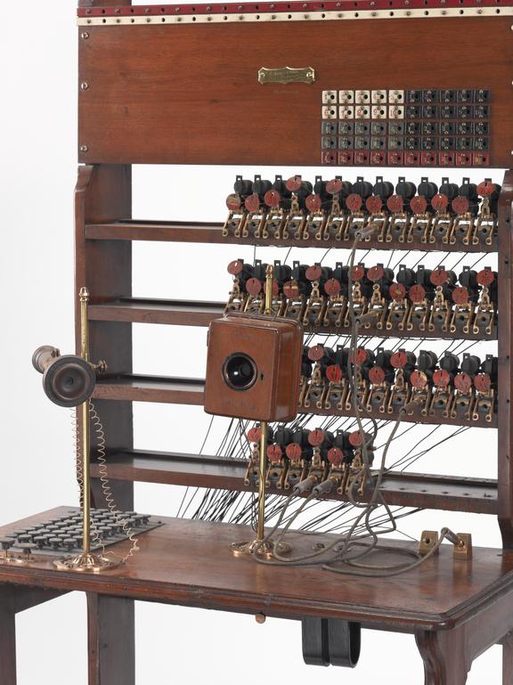 JONES ジョーンズ Jones 50-line switchboard, 1879. | Science Museum Group