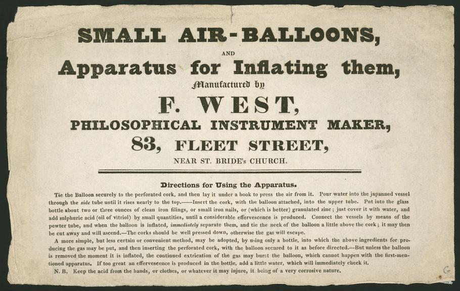Trade card: F. West