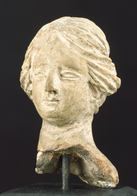 Female head, terracotta, Greek, 200BC-01BC