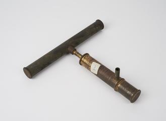 Gas burner (with inlet tube) for smoking kymograph paper