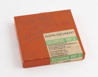 Scopix RP 2 fluorographic film, part of mass miniature radiography set, Europe, 1960-1961