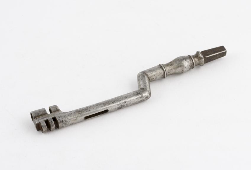 Dental key, shaft only, double bend, steel, probably English