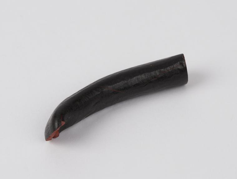 Tubing, rubber, perished, short length, European, 1890-1940