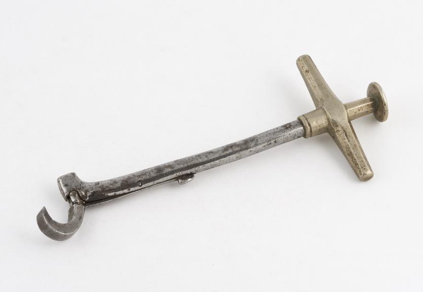 Dental key, straight with swivelling claw