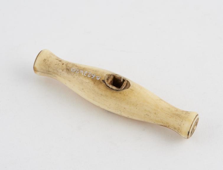 Handle for childrens dental key, ivory, English, 1780-1840