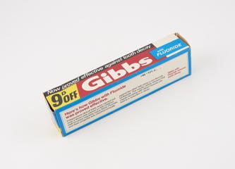 Box for tube of "Gibbs" toothpaste