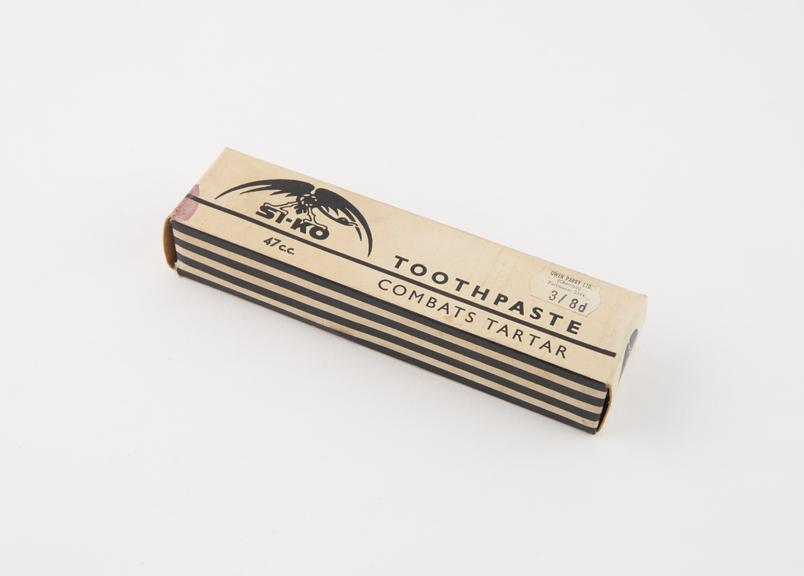 Boxed tube of Si-Ko' toothpaste, used, by Si-Ko, Norway