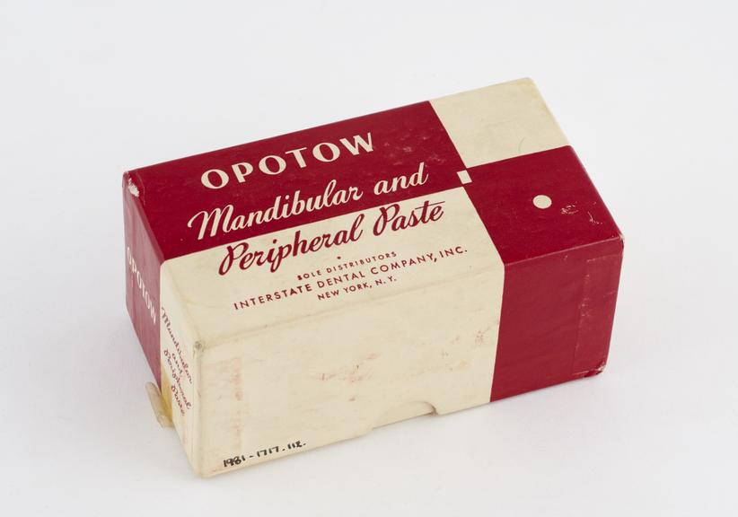 Box of Opotow' impression compound