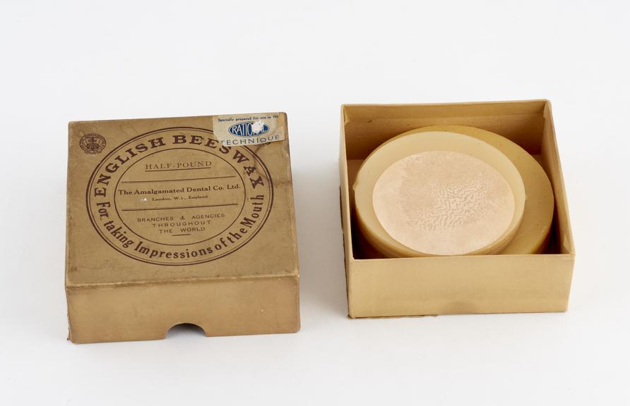 Box of beeswax, for impression taking