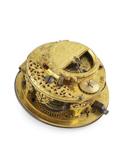 Verge escapement watch movement with balance-spring regulator