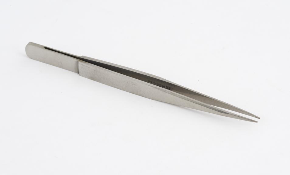 Solder tweezers, pointed stainless steel