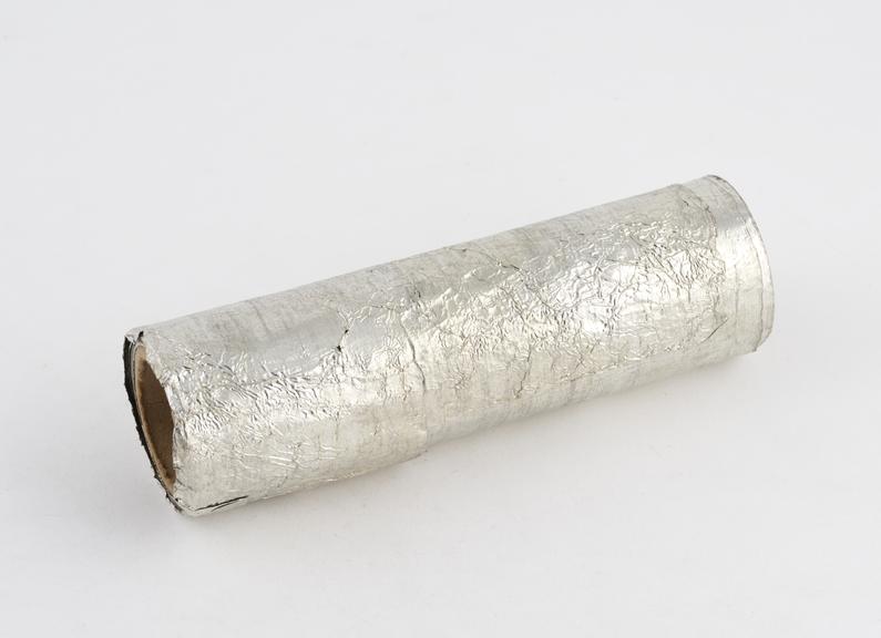 Roll of tin foil, for vulcanite work, English, 1930-1940