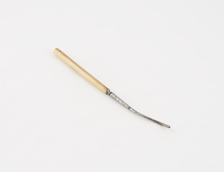 Dental burnisher, steel with ivory handle, probably English