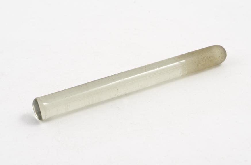 Glass pestle, English, 1920-1960