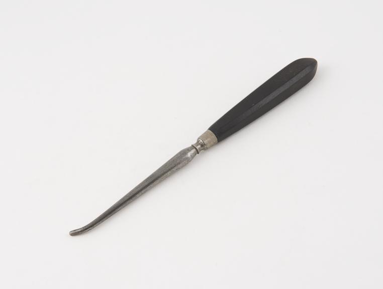 Dental stopper, steel with ebony handle, probably French