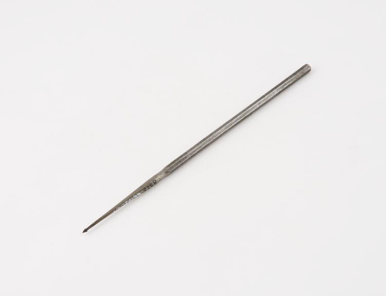 Dental hand bur, steel, by Arnold and Sons, London, 1840-1890