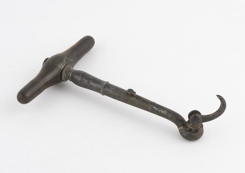 Dental key, single bends with swivelling claw