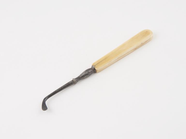 Dental burnisher, steel with ivory handle, probably English