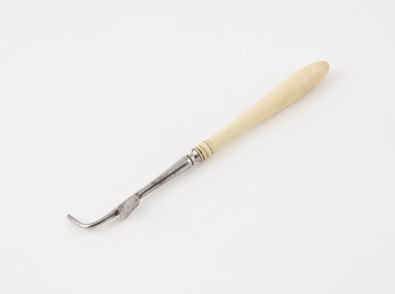 Dental stopper, steel with ivory handle, possibly French