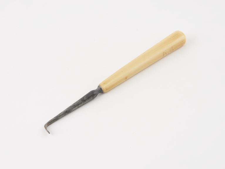 Dental descaler, steel with ivory handle, probably English