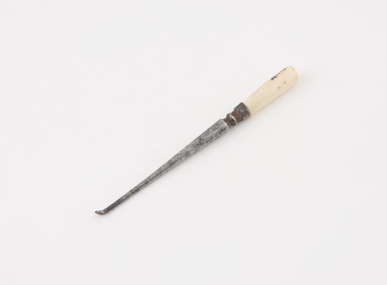 Dental stopper, steel with ivory handle, probably English