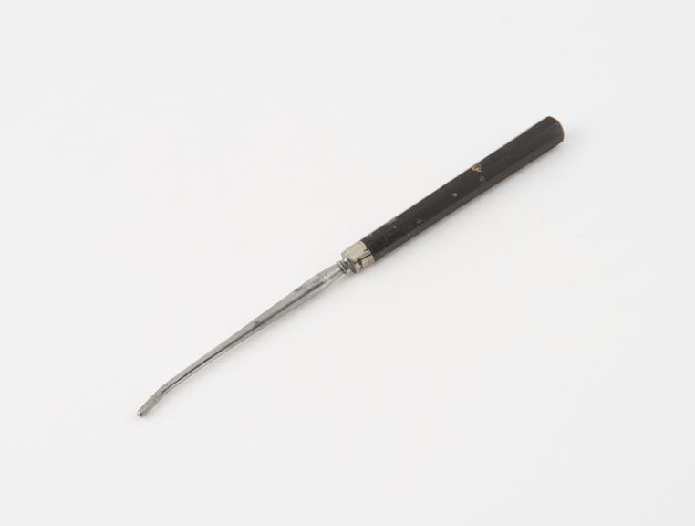 Dental burnisher, steel with ebony handle, probably English