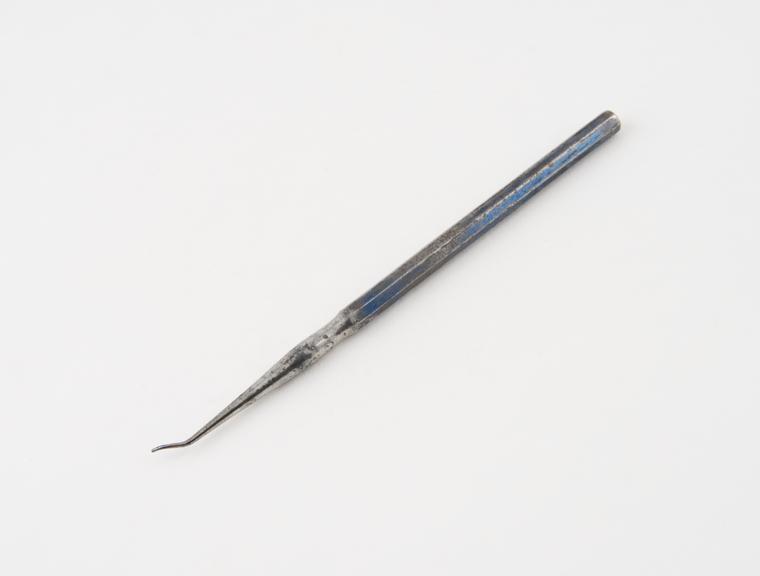 Dental stopper, steel with blued handle, probably English