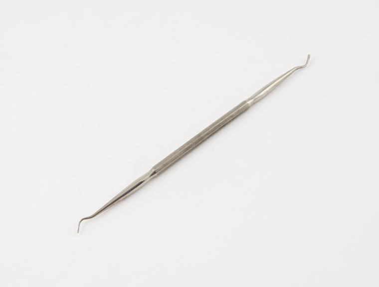 Dental plastics instrument, double ended, nickel plated steel