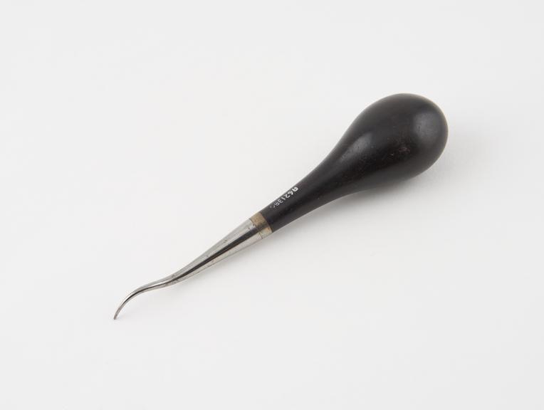 Dental stopper, steel with ebony handle, by Ward, England