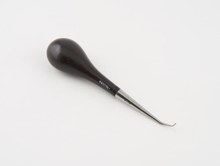 Dental stopper, steel with ebony handle, by Ward, England