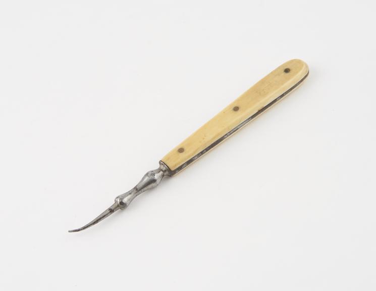 Dental stopper, steel with rivitted ivory handle