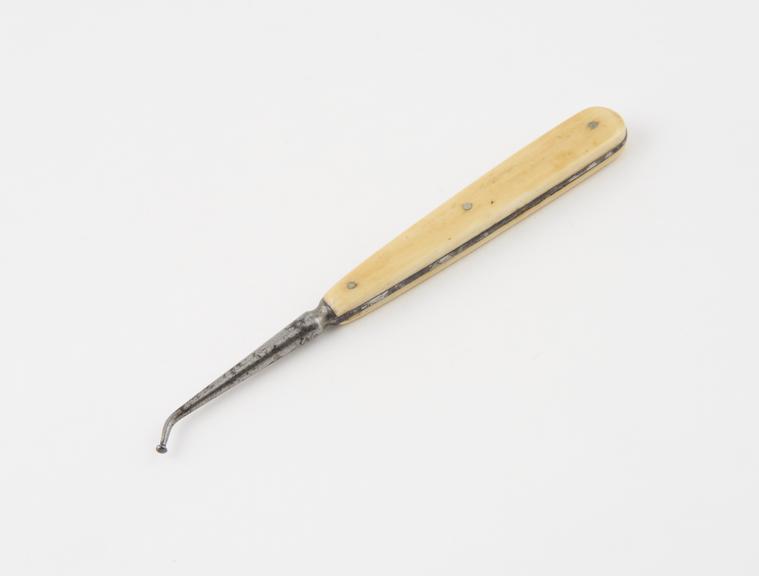 Dental burnidier, steel with rivitted ivory handle