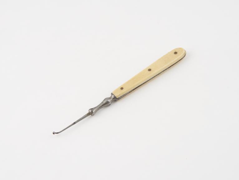 Dental burnisher, steel with rivitted ivory handle