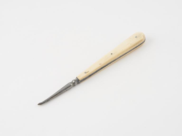 Dental stopper, steel with rivitted ivory handle