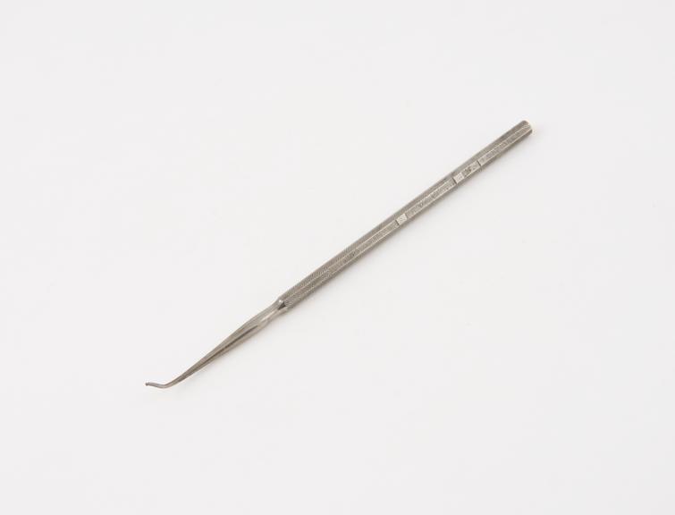 Dental probe, no.11, nickel plated steel, USA