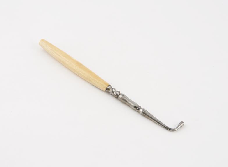 Dental burnisher, steel with ivory handle, probably English