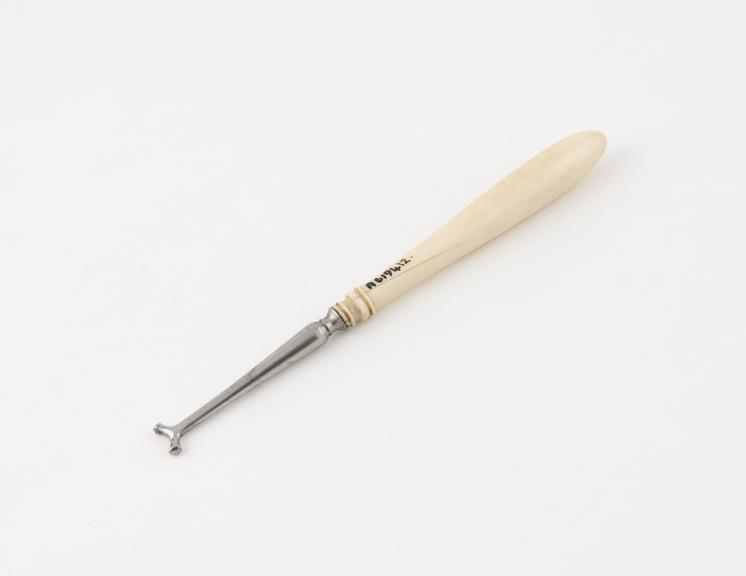 Dental burnisher, steel with ivory handle, probably English