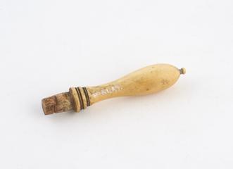 Turned ivory handle