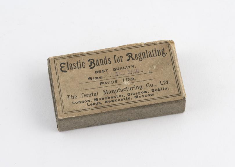 Box for elastic regulating bands