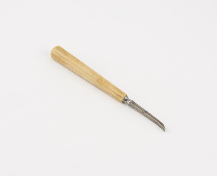 Dental enamel chisel, steel with ivory handle, probably English