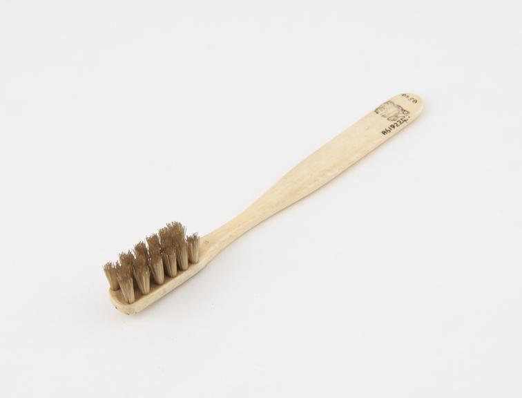 Toothbrush, ivoride handle, English, 1870-1910